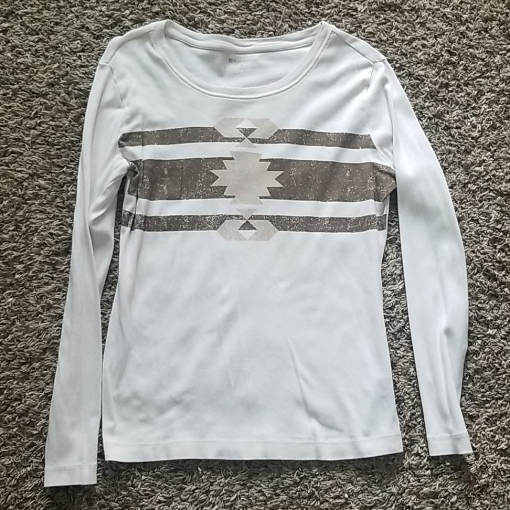 White long sleeve top
